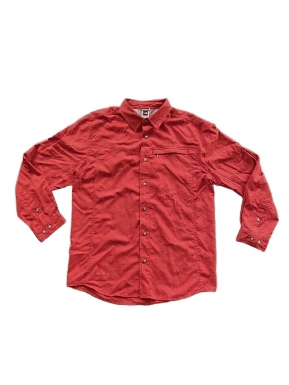 The North Face Men's M Sequoia Long Sleeve Vented Shirt Indian Clay Red